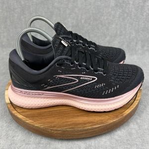 Brooks Glycerin 19 Womens 7 Black Pink Running Shoes Athletic Sneakers Gym Walk